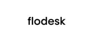 horizontal flodesk logo in white